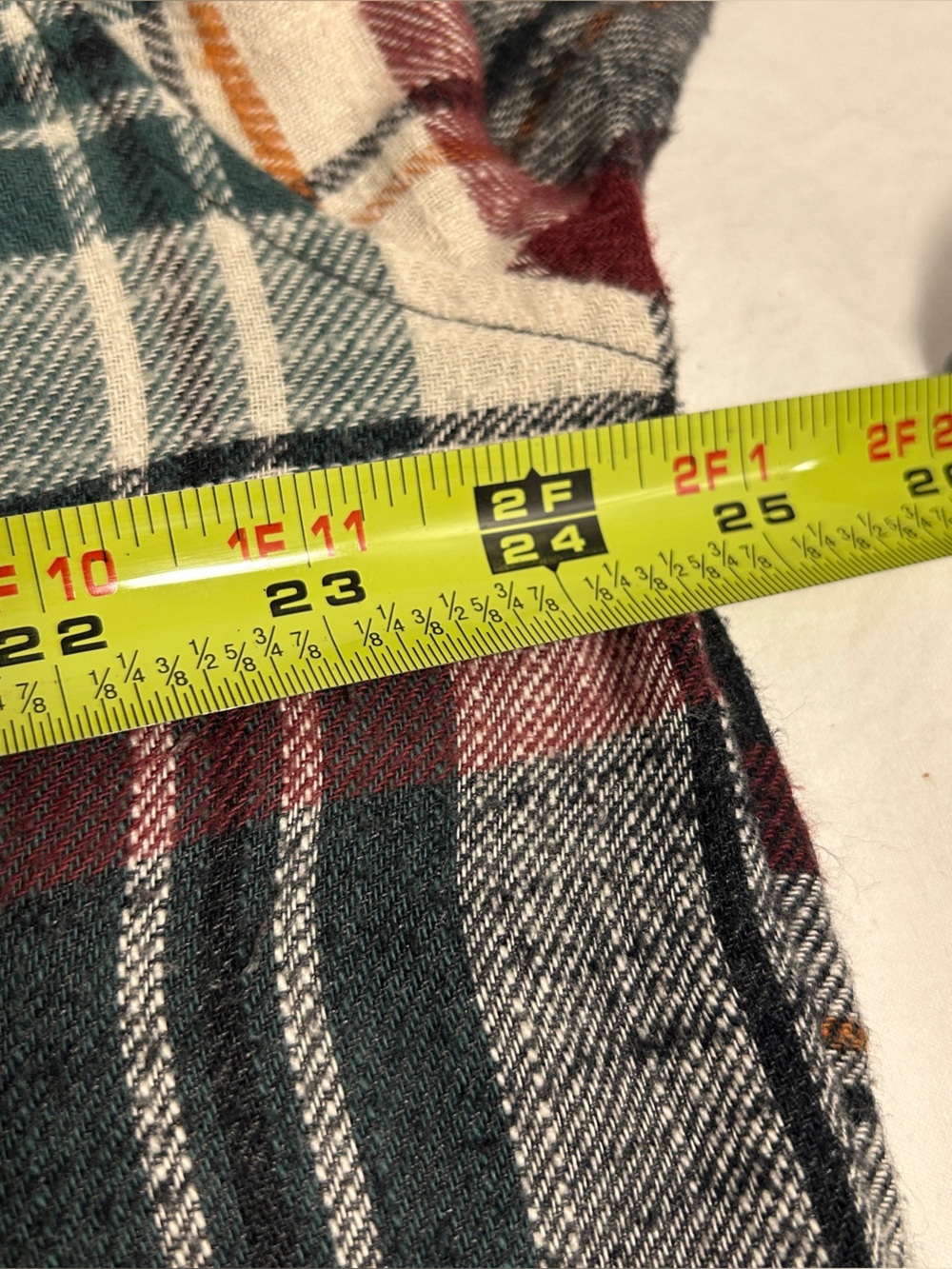 American Eagle shirt women’s XL Cropped plaid flannel XL crop top maroon green - Picture 15 of 16